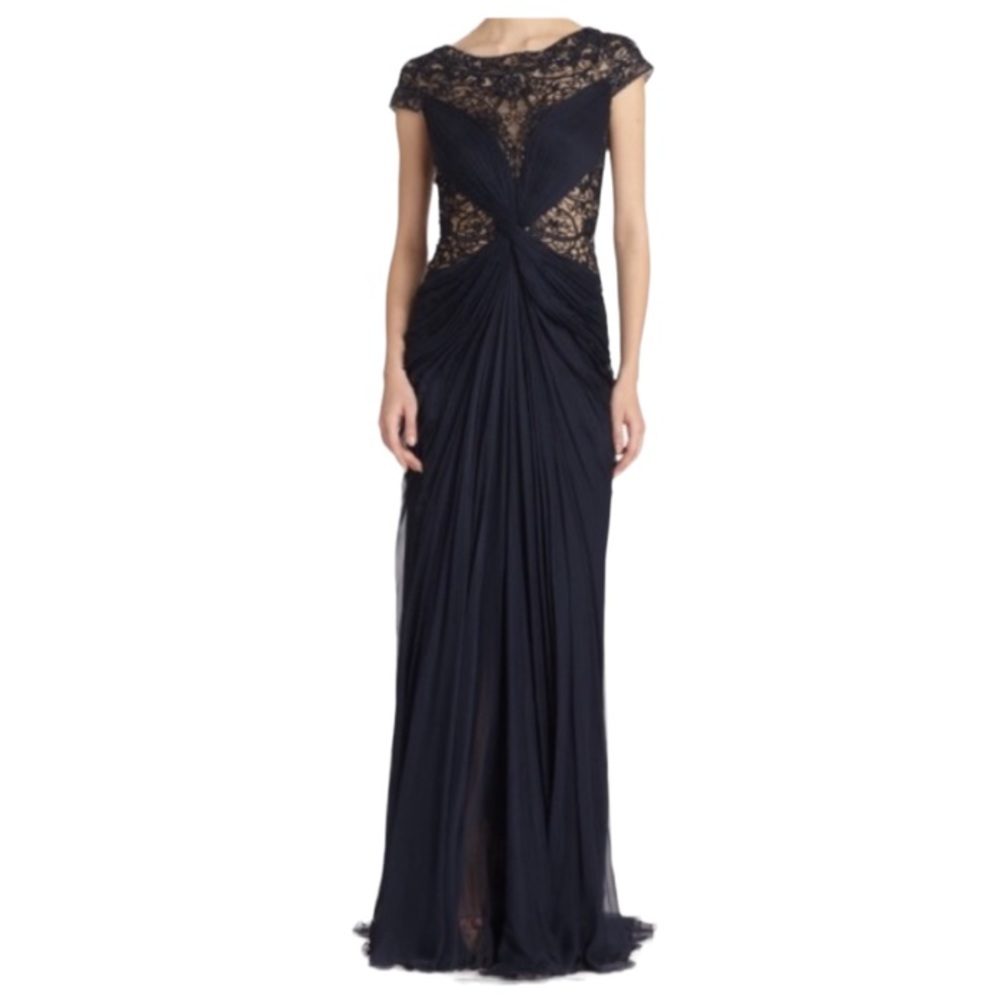 Tadashi Shoji Beaded Silk Organza Gown
